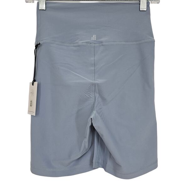 Revolve WeWoreWhat Womans size S Lace-Up Biker Shorts Light Blue 6" Inseam NEW - Picture 3 of 8